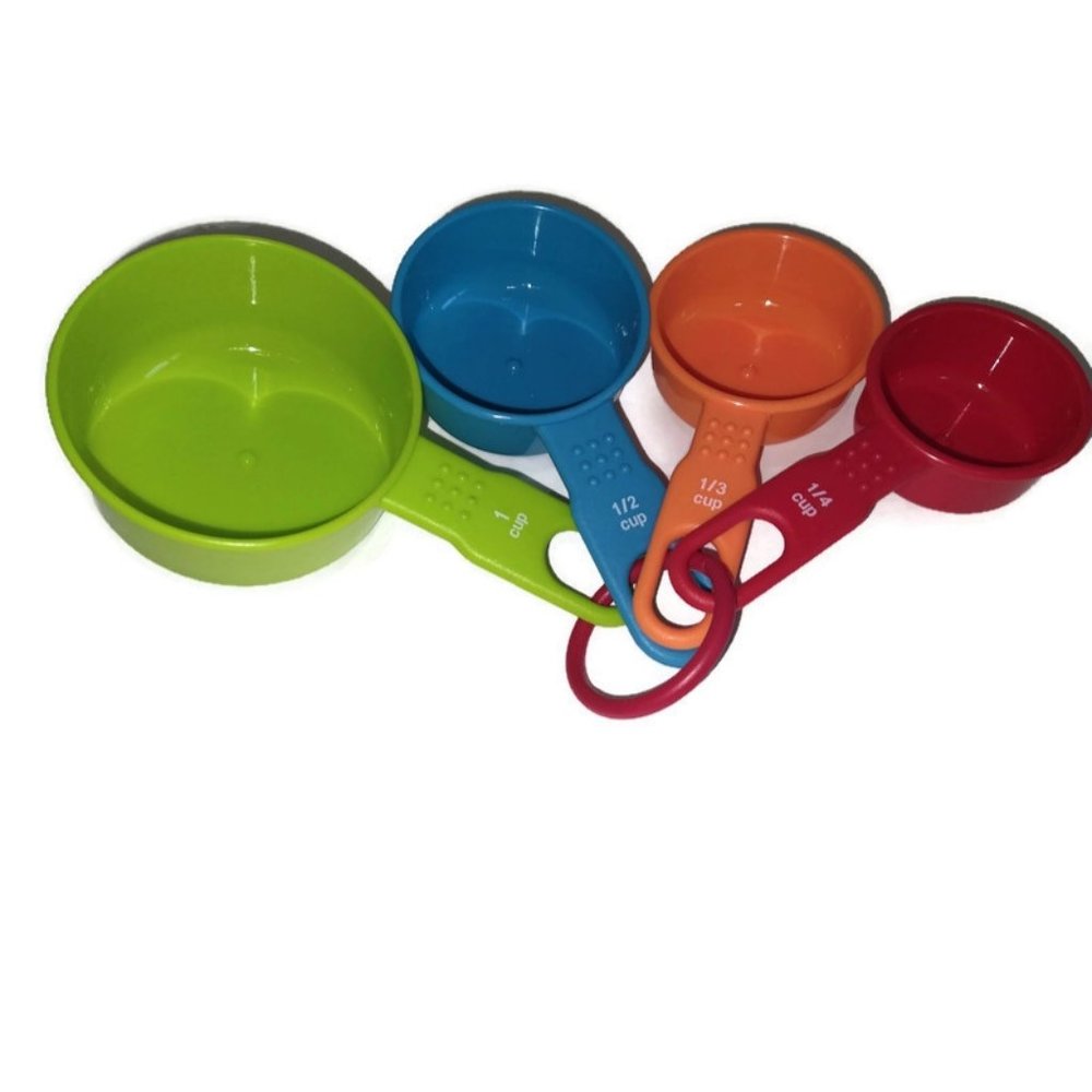 4 colored Plastic measuring cups - FARBERWARE